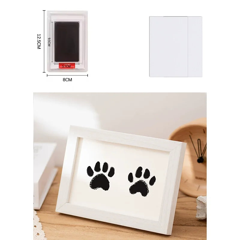 Baby Handprint Footprint Paw Print Photo Frame Non Toxic Inkless Imprint Kit Pet Dog Cat Keepsake Frame Desk Decor Gift