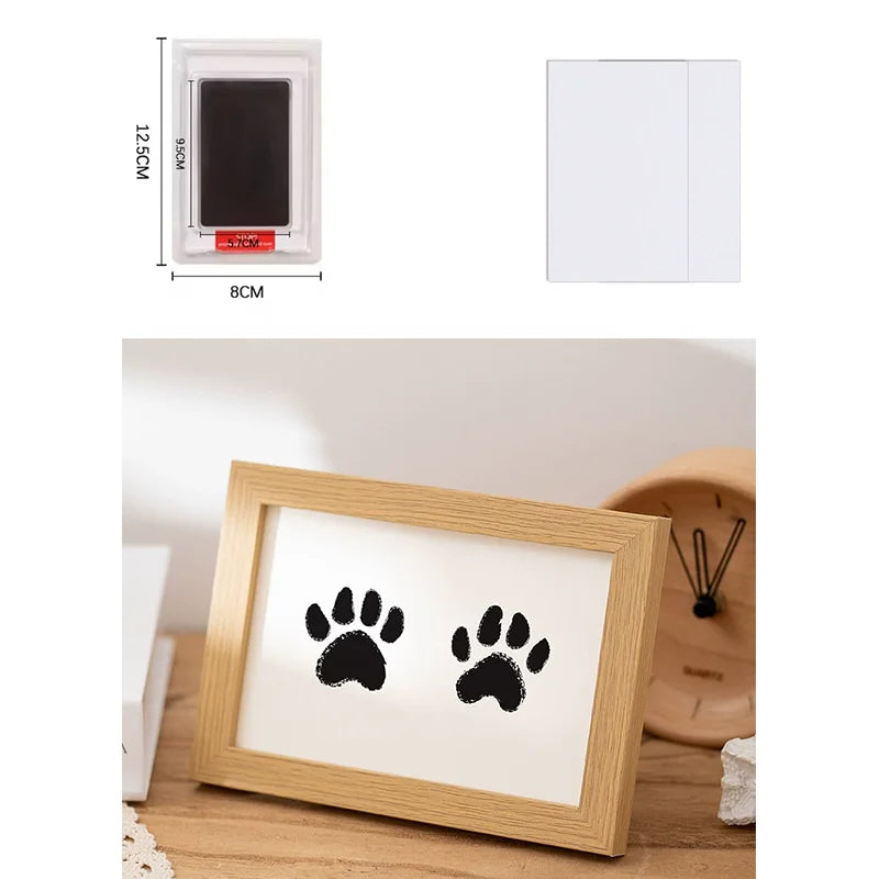Baby Handprint Footprint Paw Print Photo Frame Non Toxic Inkless Imprint Kit Pet Dog Cat Keepsake Frame Desk Decor Gift