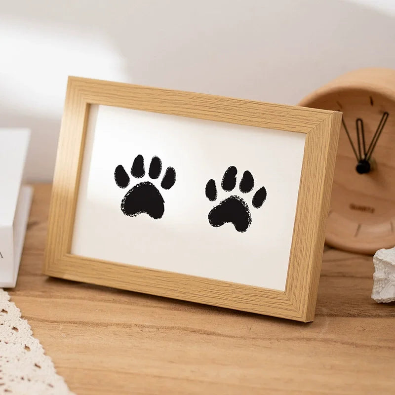 Baby Handprint Footprint Paw Print Photo Frame Non Toxic Inkless Imprint Kit Pet Dog Cat Keepsake Frame Desk Decor Gift