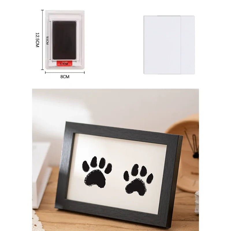 Baby Handprint Footprint Paw Print Photo Frame Non Toxic Inkless Imprint Kit Pet Dog Cat Keepsake Frame Desk Decor Gift