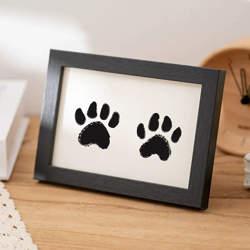 Baby Handprint Footprint Paw Print Photo Frame Non Toxic Inkless Imprint Kit Pet Dog Cat Keepsake Frame Desk Decor Gift