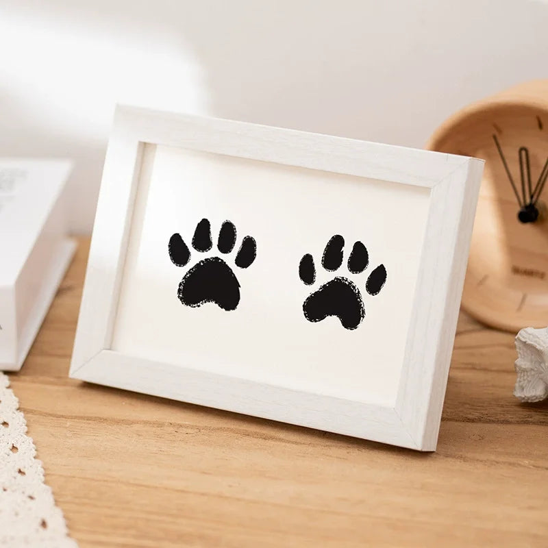 Baby Handprint Footprint Paw Print Photo Frame Non Toxic Inkless Imprint Kit Pet Dog Cat Keepsake Frame Desk Decor Gift